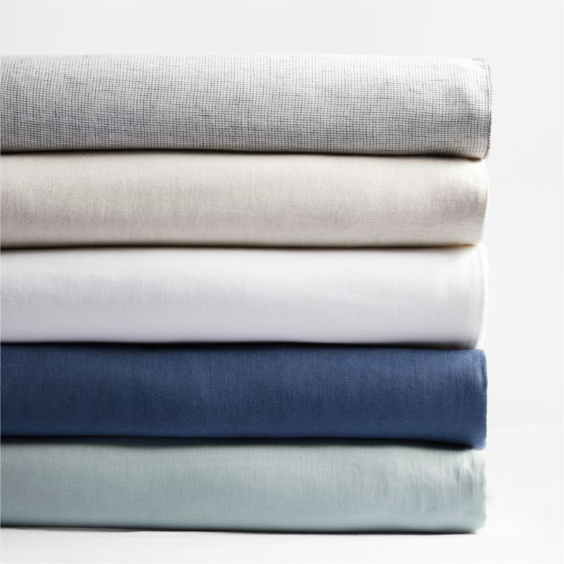 New Natural Hemp White King Duvet Cover + Reviews Crate & Barrel