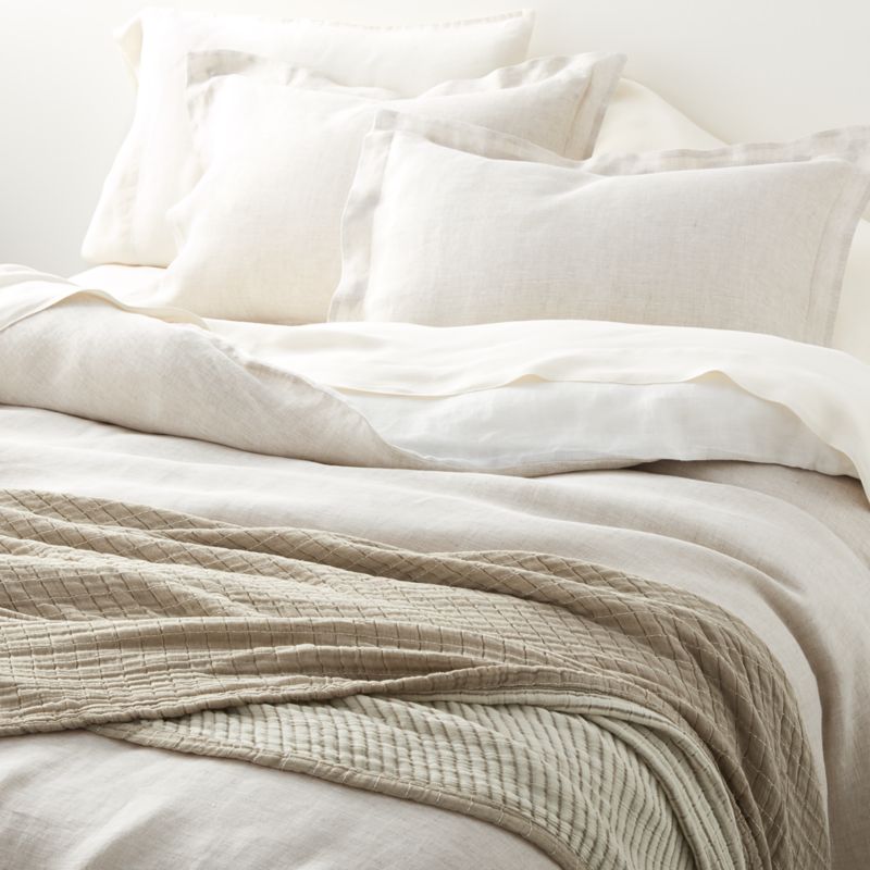 New Natural Hemp King Duvet Cover + Reviews Crate & Barrel Canada