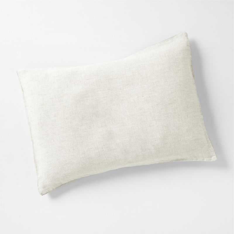 New Natural Hemp Garden Green Grid Standard Bed Pillow Sham + Reviews