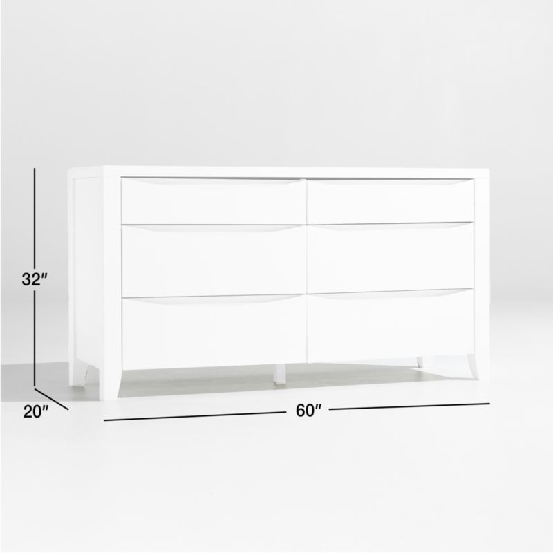 Hilde White Wood Dresser + Reviews Crate & Barrel