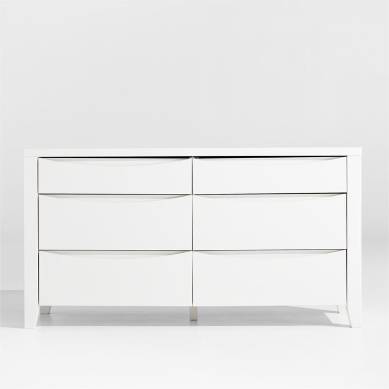 Hilde White Wood Dresser Crate & Barrel