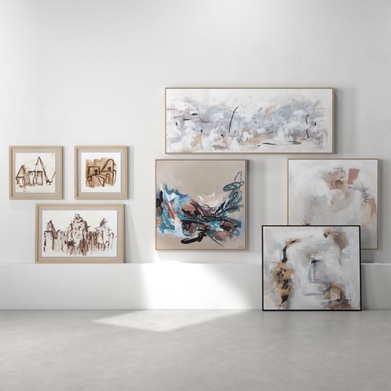 'Path To Light Print' Framed HandPainted Wall Art Print 77.25"x31.25