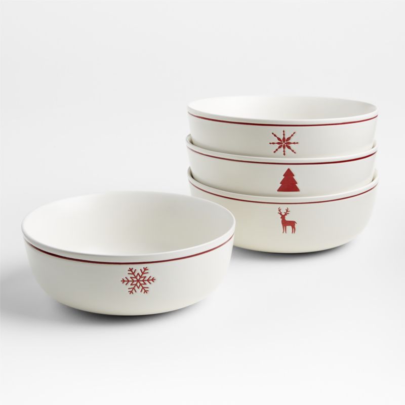 Hudson Holiday Bowls, Gift Set of 4 Crate & Barrel