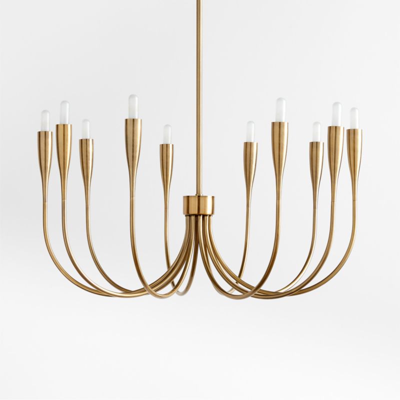 Iiona Small Brass Chandelier Light + Reviews Crate & Barrel