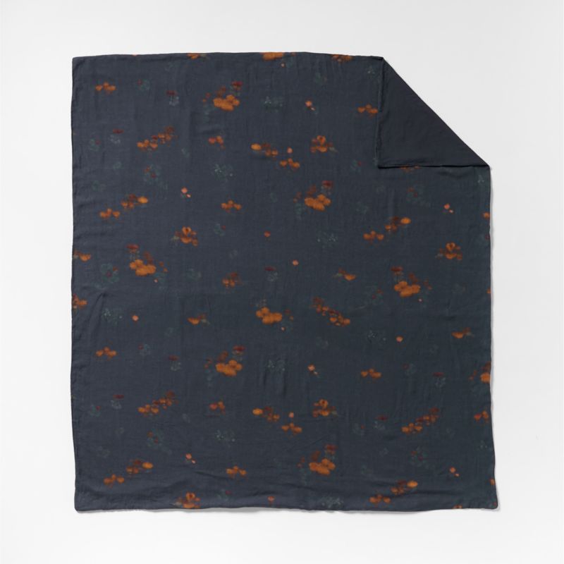 New Natural EUROPEAN FLAX Certified Linen Impressionist Floral