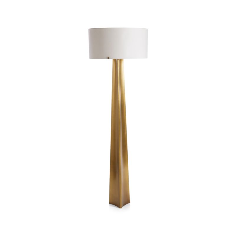 Isla Brass Triangle Floor Lamp + Reviews Crate & Barrel Canada