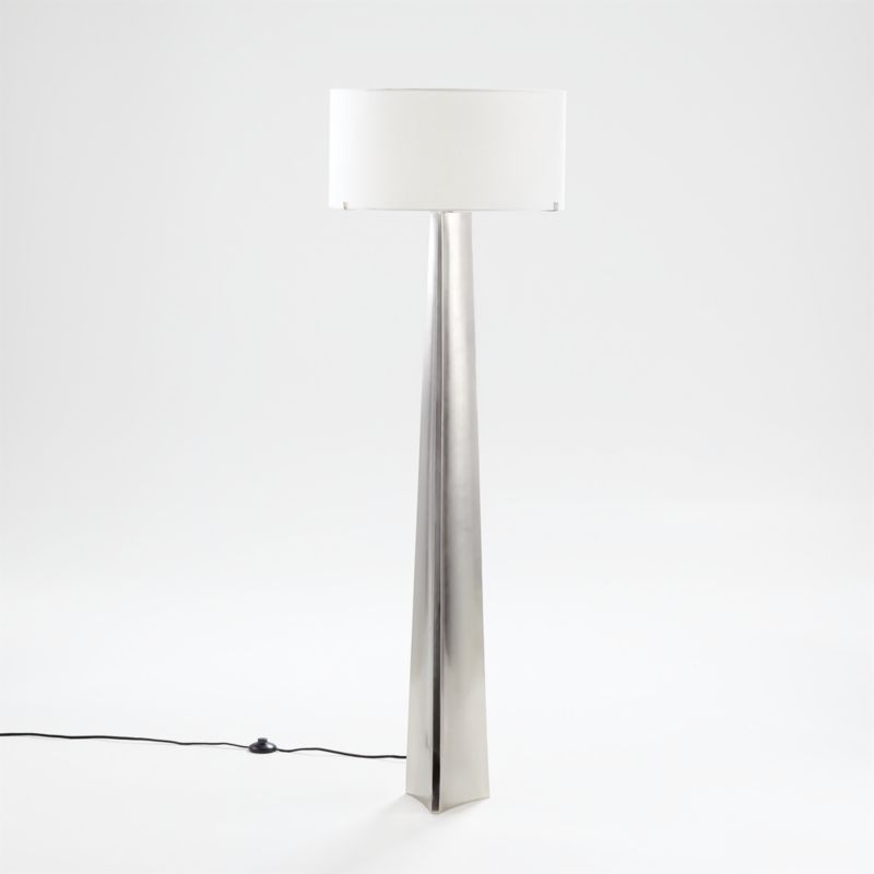 Isla Pewter Triangle Floor Lamp + Reviews Crate & Barrel Canada