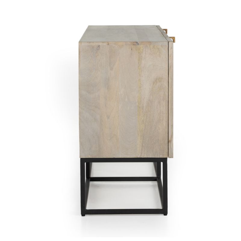 Ivan Light Wash Mango Wood Media Console/TV Stand with Storage