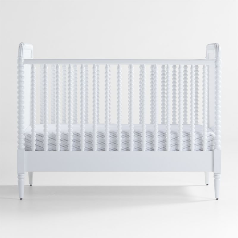 Jenny Lind White Wood Spindle Convertible Baby Crib with Toddler Bed