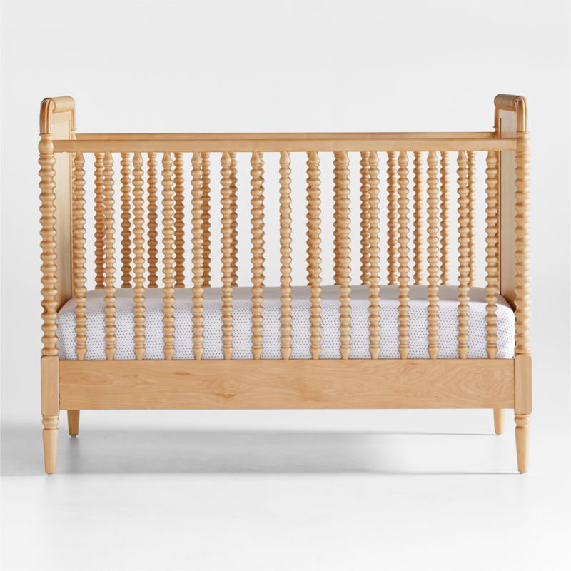 Jenny Lind Maple Wood Spindle Convertible Baby Crib with Toddler Bed
