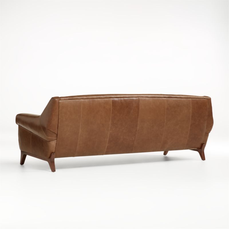 Jesper 84" MidCentury Leather Sofa + Reviews Crate & Barrel