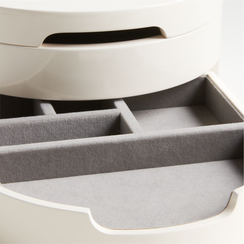 Medium Cream White Wood Jewelry Box + Reviews Crate & Barrel