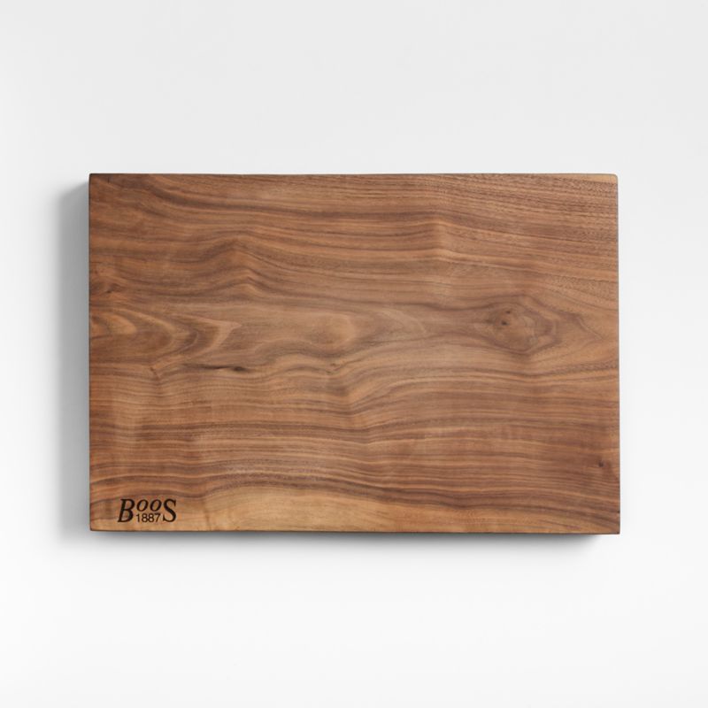 John Boos 17"x12" Rustic Edge Walnut Cutting Board/Serving Board