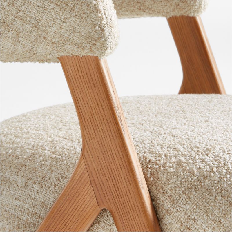 Juniper Upholstered Curved Back Dining Chair Crate & Barrel