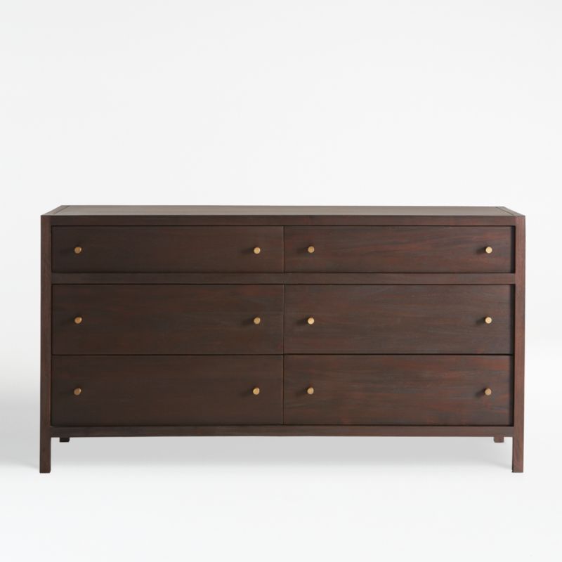 Keane Espresso Wood 6Drawer Dresser + Reviews Crate & Barrel Canada