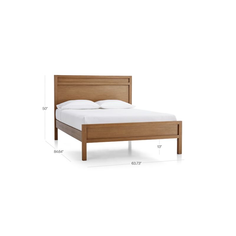 Keane Driftwood Queen Bed + Reviews Crate & Barrel