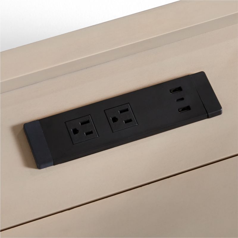 Keane 48" Weathered Natural Wood Desk with Outlets + Reviews Crate