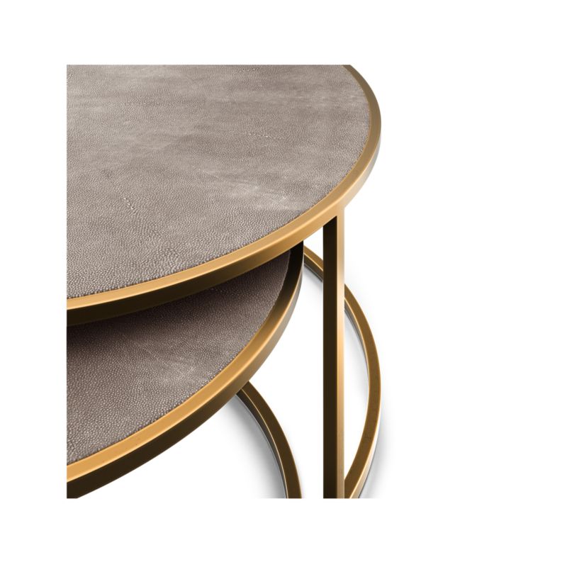 Keya Antique Brass Nesting Coffee Tables Crate & Barrel