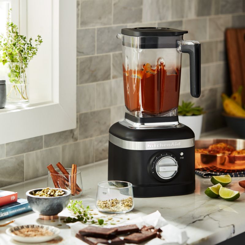 KitchenAid K400 Matte Black Blender + Reviews Crate & Barrel