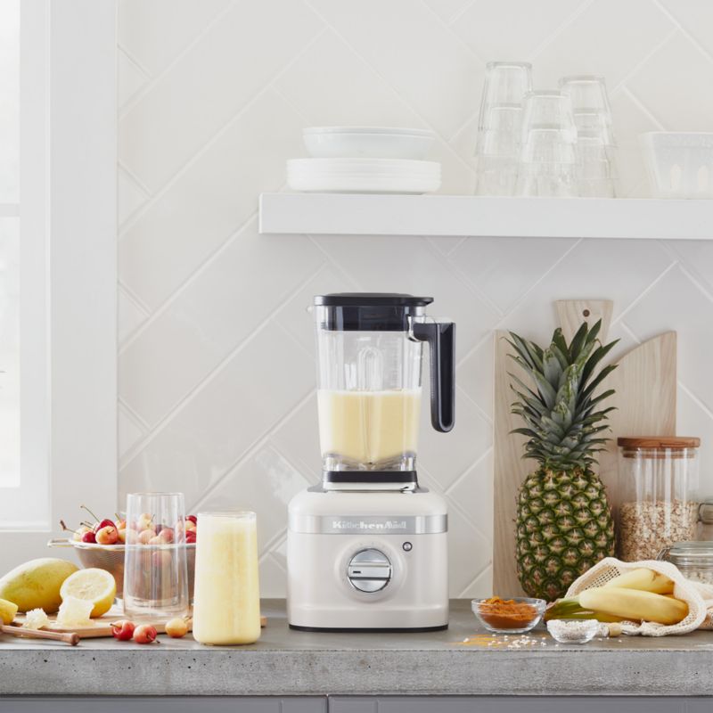 KitchenAid K400 Matte Milkshake White Blender + Reviews Crate & Barrel