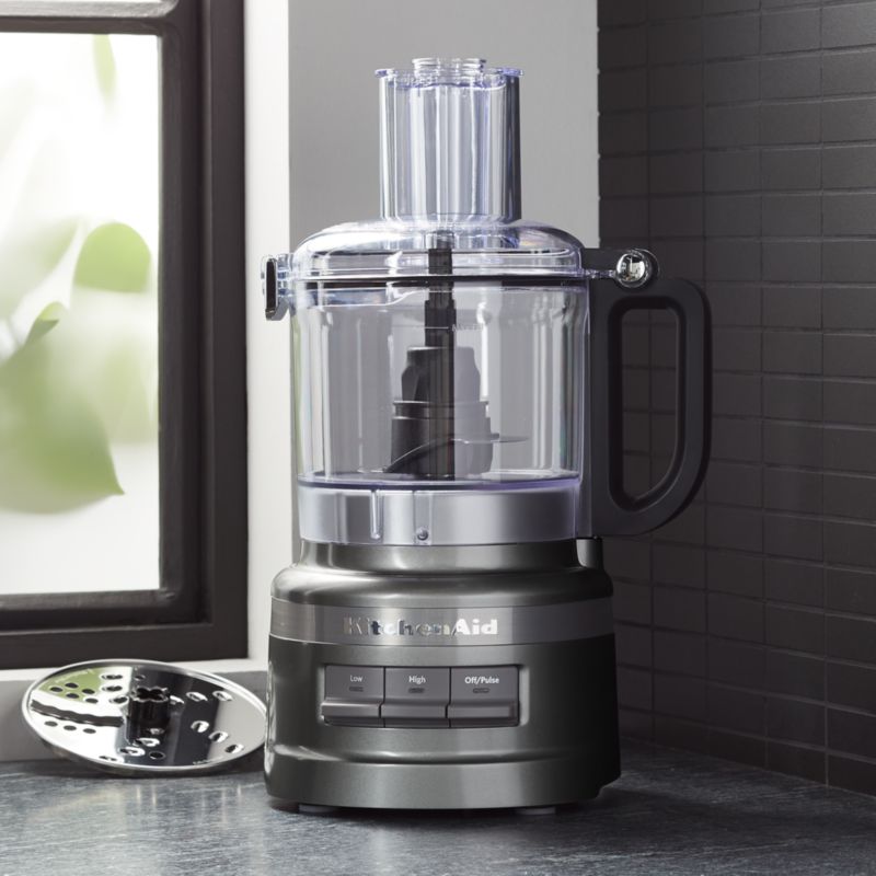KitchenAid Contour Silver 7Cup Food Processor + Reviews Crate & Barrel