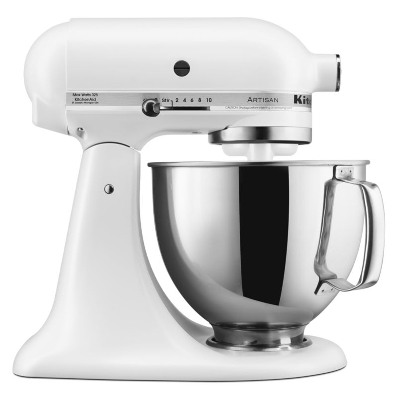 KitchenAid Artisan Series Matte White 5Quart TiltHead Stand Mixer
