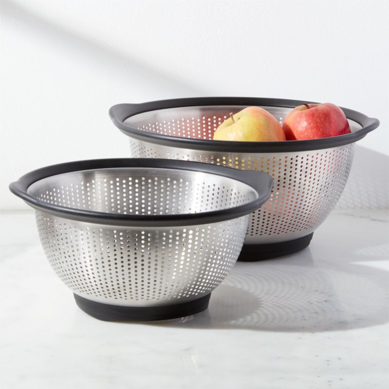 KitchenAid NoSlip Stainless Steel Colanders Crate & Barrel Canada