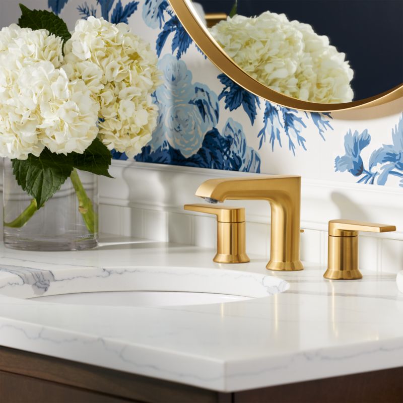 Kohler Hint Widespread Brushed Moderne Brass Bathroom Sink Faucet