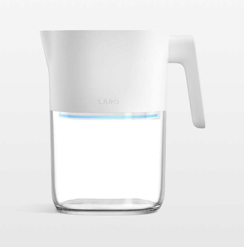 LARQ PureVis White Pitcher with Advanced Filter Crate & Barrel