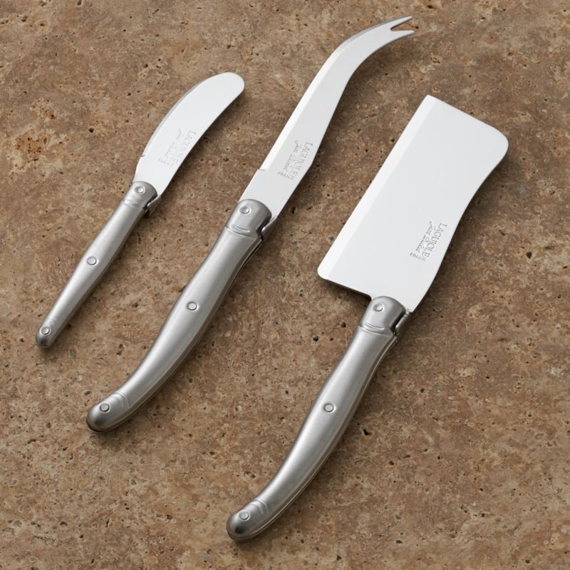Laguiole Cheese Knife 3Piece Set + Reviews Crate & Barrel