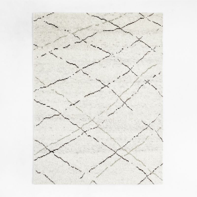 Larache Wool Moroccan Ivory Area Rug 6'x9' + Reviews Crate & Barrel
