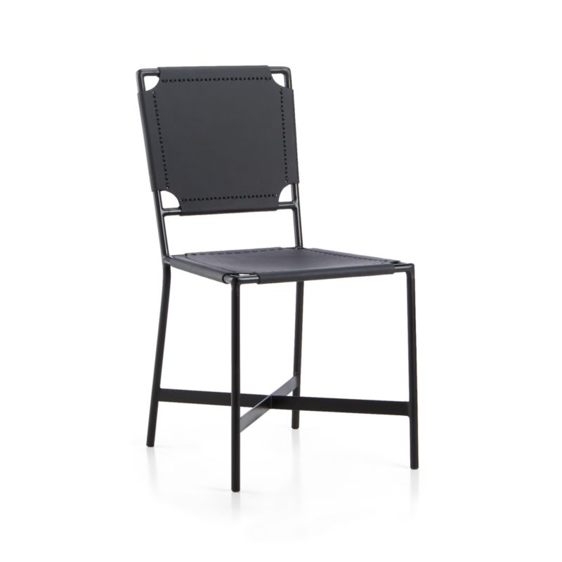Laredo Black Leather Dining Chair + Reviews Crate & Barrel Canada
