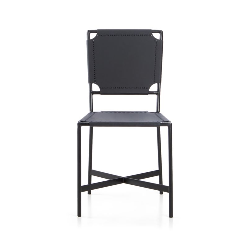 Laredo Black Leather Dining Chair + Reviews Crate & Barrel Canada