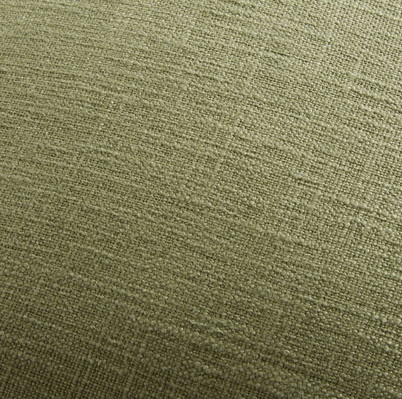 Sage 20"x20" Organic Laundered Linen Throw Pillow with Feather Insert