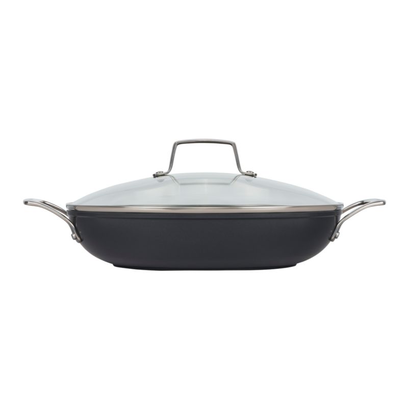Le Creuset Essential Ceramic NonStick 12" Shallow Braiser with Glass
