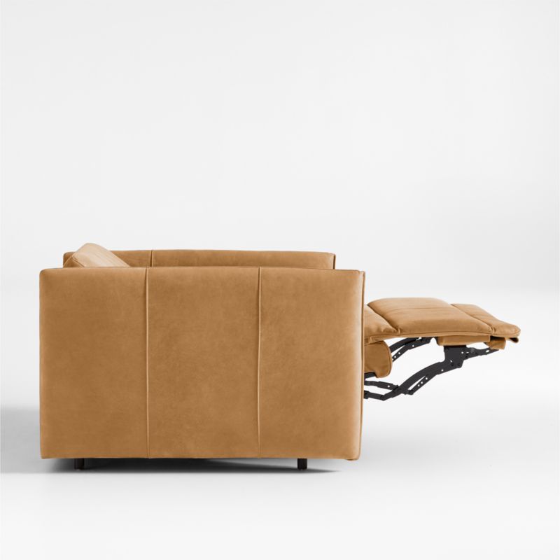 Leisure Power Recliner Leather Chair Crate & Barrel