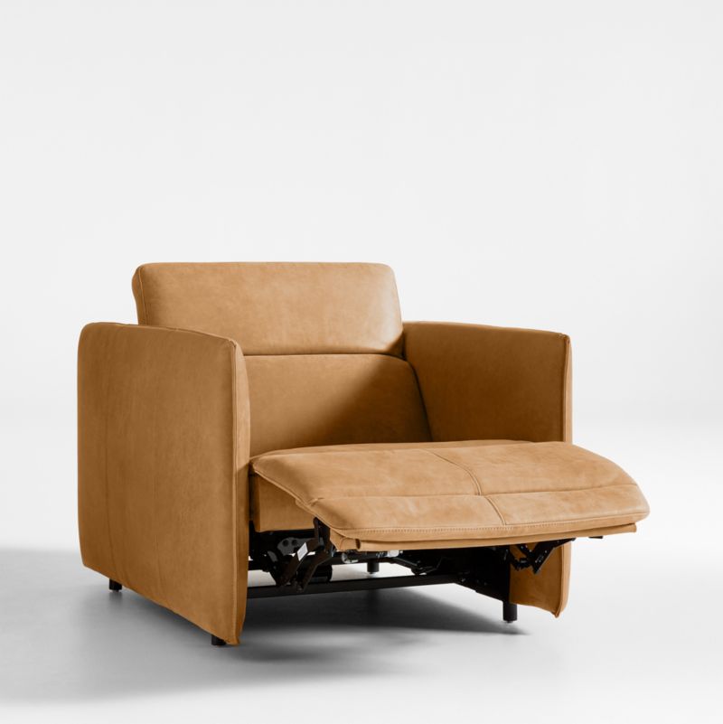 Leisure Power Recliner Leather Chair Crate & Barrel