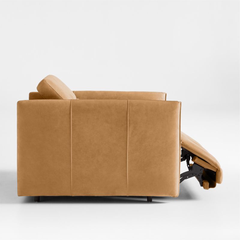 Leisure Power Recliner Leather Chair Crate & Barrel