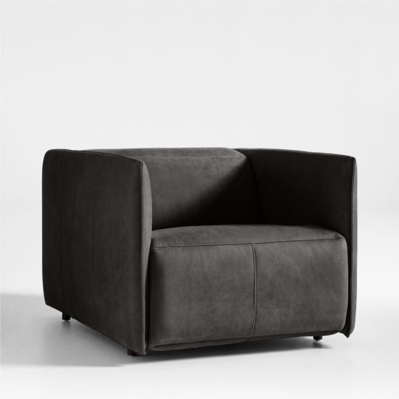 Leisure Power Recliner Leather Chair + Reviews Crate & Barrel