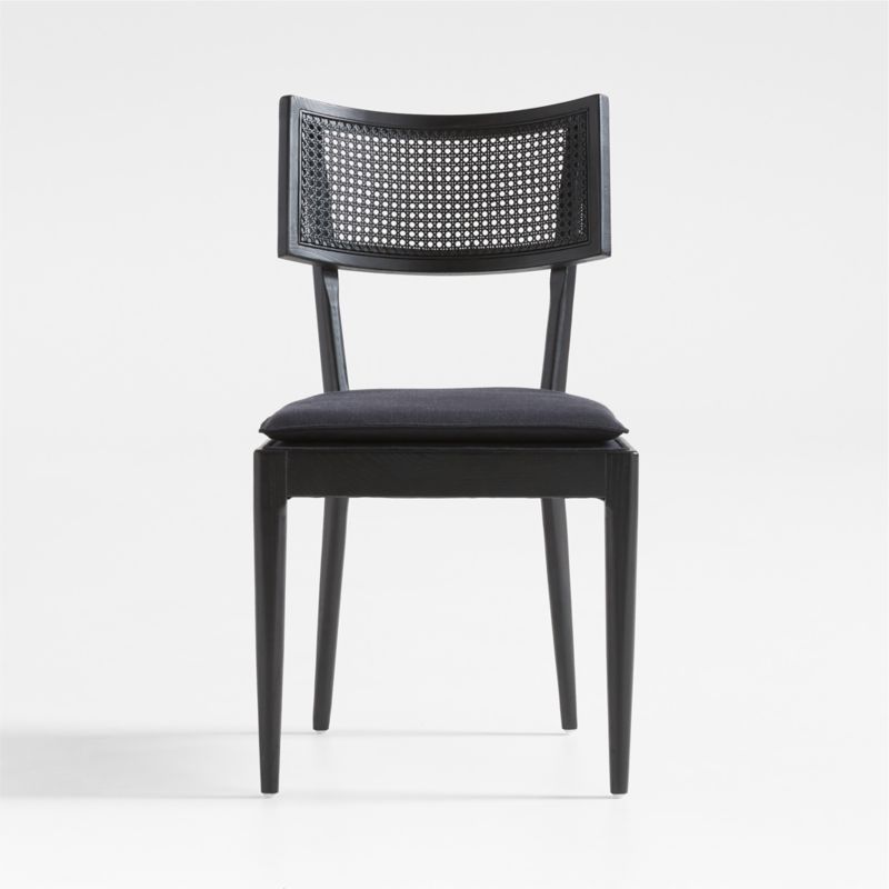 Libby Black Cane Dining Chair + Reviews Crate & Barrel