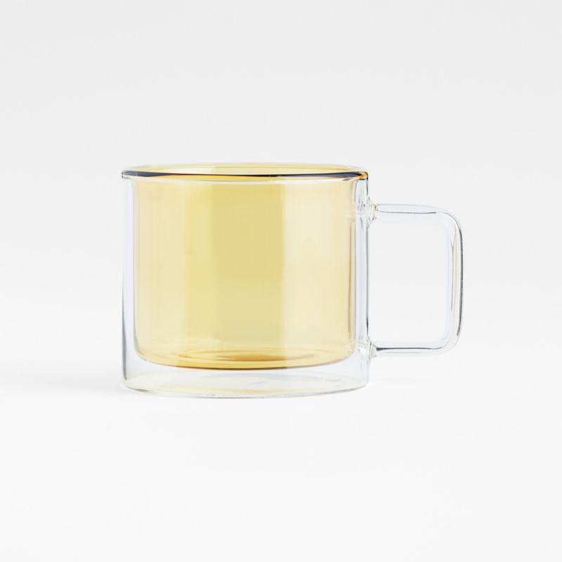 Yellow Glass Mug by Molly Baz Crate & Barrel