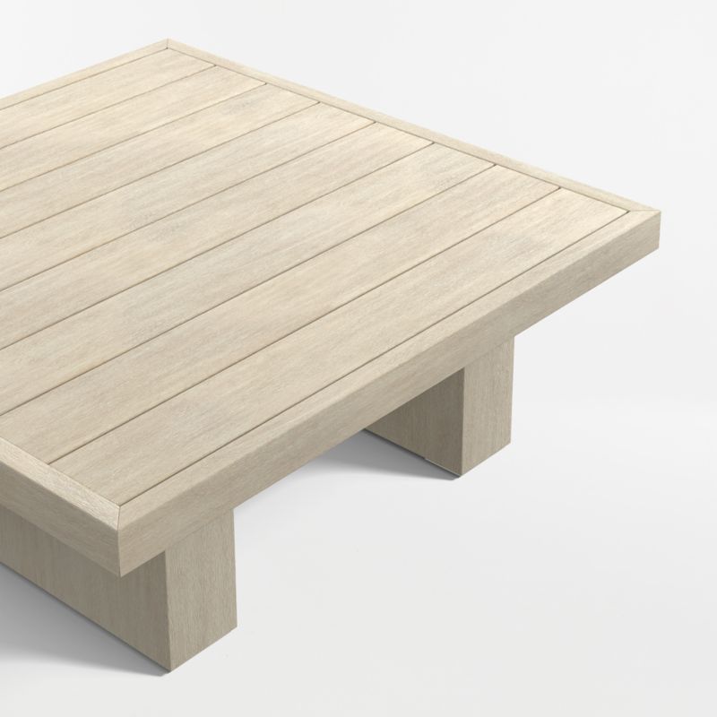 Mallorca 42" Square Wood Outdoor Coffee Table + Reviews Crate