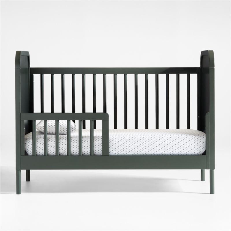 Maren Olive Green Wood Toddler Bed Rail + Reviews Crate & Kids Canada