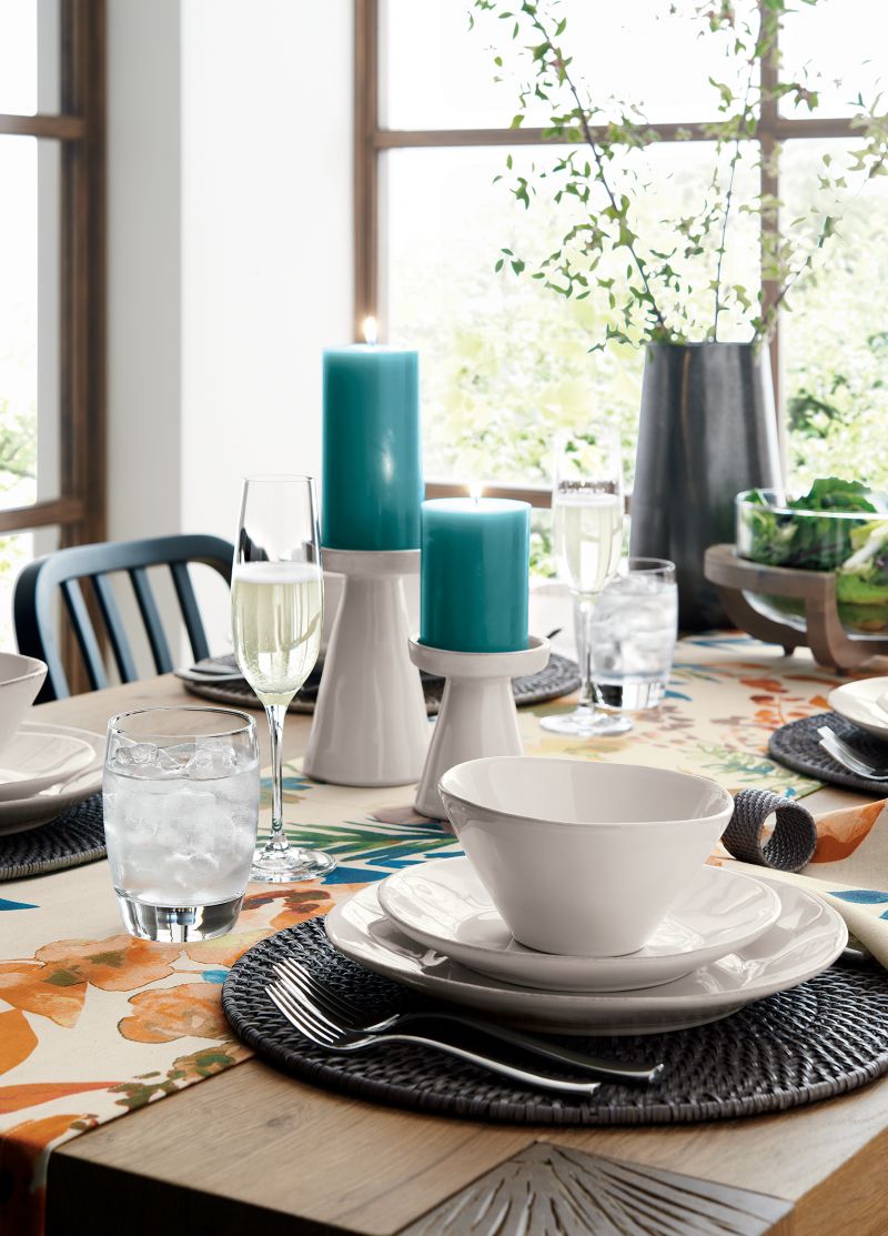 Artesia Grey Woven Rattan Round Placemat + Reviews Crate & Barrel