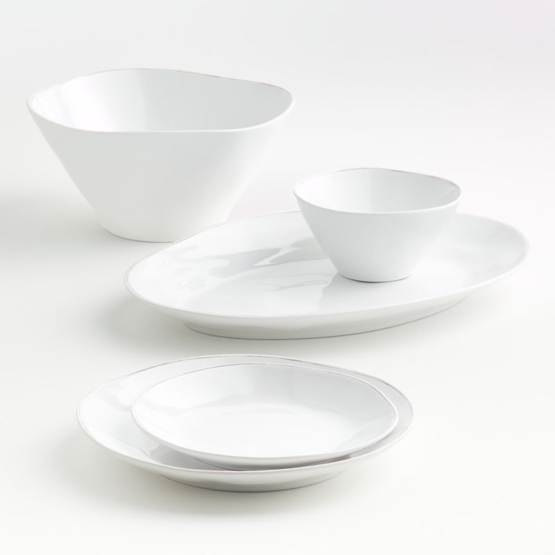 Marin White Outdoor Melamine Dinnerware Crate & Barrel