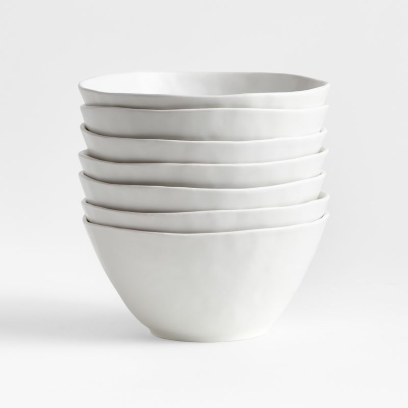 Mercer Matte White Cereal Bowls, Set of 8 + Reviews Crate & Barrel Canada