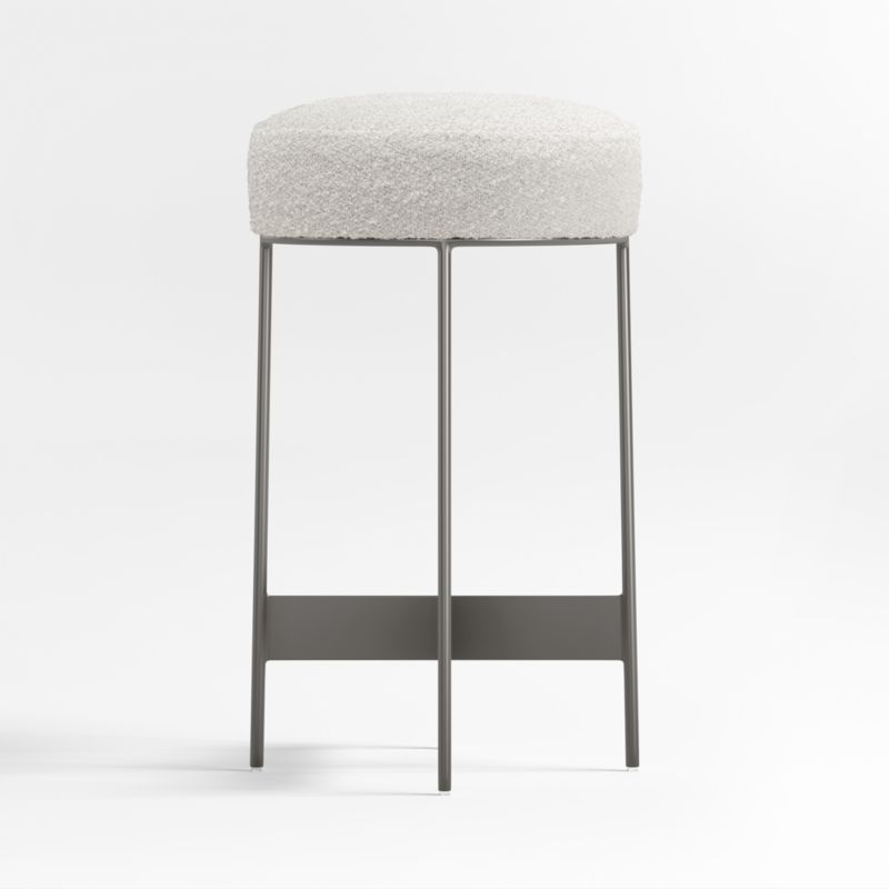 Meyer Dark Pewter Metal Counter Stool + Reviews Crate & Barrel Canada