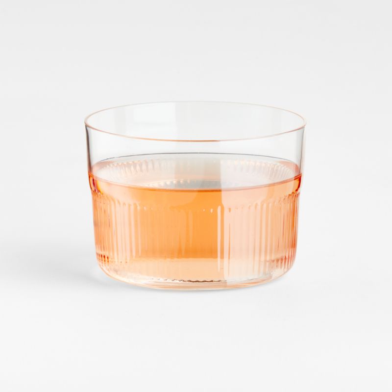 MidRidged Small Drinking Glass + Reviews Crate & Barrel