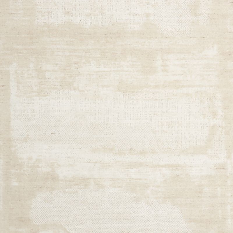 Milano Wool and Viscose HandKnotted Beige Area Rug 6'x9' Crate
