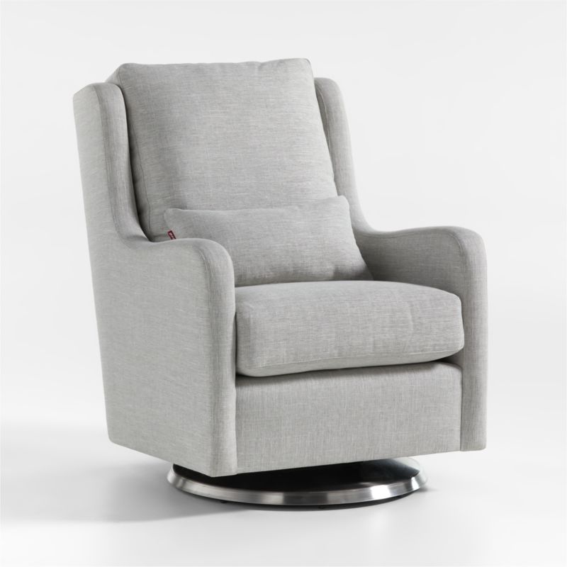 Milo Grey Swivel Nursery Glider Chair + Reviews Crate & Kids Canada